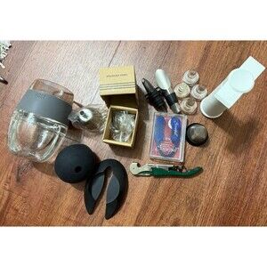 Lot of Wine Accessories Bottle Opener Stopper Toppers Flask Funnel Etc